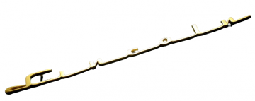 Nameplate, Front Fender Gold Script Lincoln- GOLD NEW